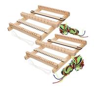 SHINEOFI 2 pièces Kit Métier à Tisser Petit Format DIY Tissage Manuel Garçon Fille pour Développement Intellectuel et Création Accessoires Facile à Assembler et Utiliser