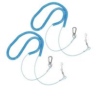 SHINEOFI 2 Pièces Laisse Élastique pour Perroquet en Plastique et Fil d'acier, Légère et Réutilisable, pour L'entraînement en Extérieur des Oiseaux de Compagnie