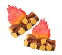 SHINEOFI 2 Pièces LED Lampe Flamme Imitation Portable Étanche Feu de Camp Réaliste pour Décoration Halloween Noël Extérieur