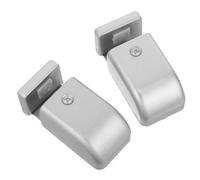 SHINEOFI 2 Pièces Limiteur de Porte Verre Argenté en Acier Inoxydable, Installation Facile et Compatibilité pour Salle de Bain et Cabine