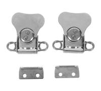 SHINEOFI 2 Pièces loquet de remplacement de la boîte à outils loquet de fermeture pour instruments sauterelle pour fermeture Latch en acier inoxydable Silver