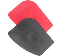 SHINEOFI 2 pièces Lot de Grattoirs de Cuisine PC Résistant Racleur Anti-adhésif pour Pâte et Nettoyage Lisseur Crème et Racloir Polyvalent pour Casseroles et Pâtisserie Couleurs Rouge et