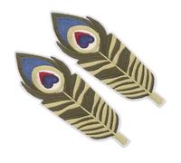 SHINEOFI 2 Pièces Marque-page Plume Brodé Élégant avec Pochette Accessoire de Lecture Fin et Léger pour Protéger Vos Quotidien