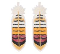 SHINEOFI 2 Pièces Marque-page Plume Brodé Élégant pour Accessoire de Lecture Raffiné pour Étudiants et Amateurs de Lecture