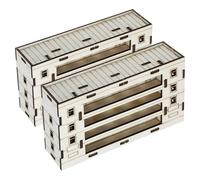 SHINEOFI 2 Pièces Miniature Wooden House Model Unfinished Tiny Log Cabin for Crafts Education Table Decoration Modern Mini House for Creative DIY and Architectural Learning