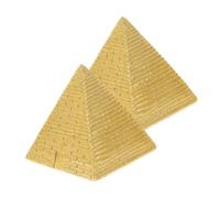 SHINEOFI 2 pièces Modèle Pyramide Décorative Résine Délicate Ornement Rétro Égyptien pour Bureau et Maison Statuette Vintage Légère et Résistante