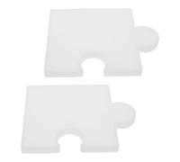 SHINEOFI 2 Pièces Moule à sous-Verres Puzzle en Silicone, Moule à Pièces de Puzzle Blanc, 5,5x4,3x0,4 Po, Antiadhésif, Démoulage Facile, pour DIY Art Craft et Bureaux