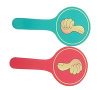 SHINEOFI 2 Pièces Panneaux de Vote Double Face pour Enseignants Mousse Tableau de Vote Portable pour Classe Paddles Réutilisables Rouge pour Participation Active des Élèves