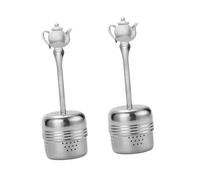 SHINEOFI 2 pièces Passoire Thé Inox Infuseur à Thé Boule Filtre Mailles Fines Réutilisable Design Original pour Vrac Sécurité Mains Protégées Facile à Nettoyer