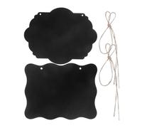 SHINEOFI 2 Pièces Pendentif de Tableau Noir en Bois Recto Verso pour Message, Décoratif, pour Cafés et Salles de Réunion