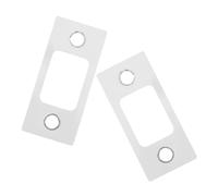 SHINEOFI 2 Pièces Plaque de Gâche Acier Inoxydable Robuste pour Serrure à Mortaise Guide de Pêne Compatible Portes Sécurité Renforcée pour Maison et Bureau Lot