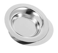 SHINEOFI 2 Pièces Plat de Remplacement pour Chauffe-Cire en Acier Inoxydable Argenté, Récipient Rond pour Fusion de Cire, pour Boutique et Bureau