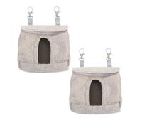 SHINEOFI 2 Pièces Pochette de Nourriture pour Foin de Cobaye et Petits Animaux Lot de Suspendues Distributeur Pratique et Compact pour Lapin Hamster Chinchilla Accessoires de Nourrissage