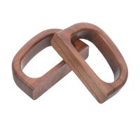 SHINEOFI 2 Pièces Poignée Compatibilité Polyvalente Élégante en Bois de Noyer Résistance à L'usure pour Tasse à Café et Expresso Maison Bureau
