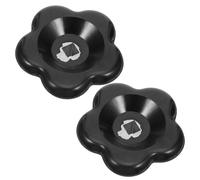 SHINEOFI 2 Pièces Poignée de Robinet en Bakélite Noire Résistante à L'usure avec Trou Carré 7x7mm pour Robinet Extérieur, Levier de Soupape Précis et Solide