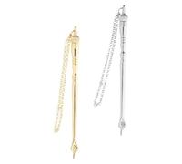 SHINEOFI 2 pièces Pointeur Torah Métal Outil Lecture Biblique Précis avec Chaîne Améliore Lecture Écriture Sainte Cadeau Religieux Élégant pour Étude des Écritures