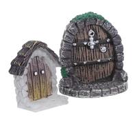 SHINEOFI 2 Pièces Porte Féerique Miniature de Jardin pour Aquarium en | Décor pour Bocal Terrarium, Intégration Facile et Résistance aux Intempéries, pour Petits Espaces