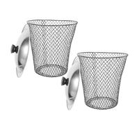 SHINEOFI 2 Pièces Poubelle à Compost Métallique Taille 28,5x23,5x15cm avec Couvercle et Trous Bien Conçus Composteur Solide à Faible Odeur pour Jardin et Compostage Domestique