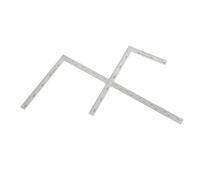 SHINEOFI 2 pièces Règle Angle Acier Inoxydable Outil de Traçage Précis pour Étudiants et Menuiserie avec Échelle Claire Robuste et Résistant Déformation pour Architecture et Ingénierie