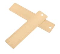 SHINEOFI 2 Pièces Règle Laiton Mini Double Échelle Gravée Portable pour Dessin Architectes et Artistes Outil pour Croquis Extérieur