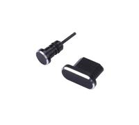 SHINEOFI 2 Pièces Set de Bouchons Poussière pour Jack et Port Micro USB Compatible Edge Honor Noir