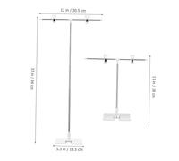 SHINEOFI 2 Pièces Support Affichage Commercial Réglable Acier Inoxydable Support de Poster Portable pour Affichage Vertical et Horizontal Rack Publicitaire pour Bureau et Magasin