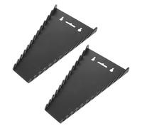 SHINEOFI 2 Pièces Support de Clé Pneumatique Noir en Plastique avec 10 Emplacements, Base Élargie et Rangement Vertical Gain de Place pour Chariot Organisateur D'outils Mécaniques