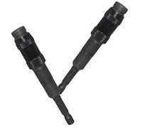SHINEOFI 2 Pièces Support de Foret Pivotant Magnétique Lot de Extension de Pointe pour Perceuse Tige de Vis de Précision Outil Chrome Vanadium Rotation à Degrés pour Zones Étroites