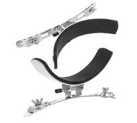 SHINEOFI 2 Pièces Support de Pied pour Caisse Claire en Acier Inoxydable Argenté, Repose-jambes Léger Éponge pour Groupes de Marche et Environnements D'entraînement