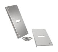 SHINEOFI 2 Pièces Support de Poteau en Acier Inoxydable pour Bois 4x4, | Renforce la Structure, Design Fin Argenté, Usage Commercial et Scolaire, Pièce de Stabilisation