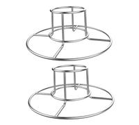 SHINEOFI 2 pièces Support de Poulet Acier Inoxydable Rôtissoire Ronde pour Barbecue Casier Bouteilles Pratique pour Grillades Maison