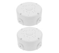 SHINEOFI 2 Pièces Support Mural pour Caméra de Sécurité Extérieur avec Boîte de Gestion de Câbles Montage et Boîtier Étanche Base Sphérique pour Surveillance Intérieur et Extérieur Lot