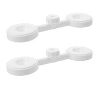 SHINEOFI 2 Pièces Support pour Entonnoirs de Séparation Double en Plastique Blanc, Design à Double Fente, Structure Verticale pour Organisation Gain de Place en Laboratoire
