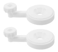 SHINEOFI 2 Pièces Support pour Entonnoirs en Plastique Blanc à Double Trou, Structure Verticale Intégrée, Compatible Universellement, pour Laboratoires de Chimie