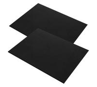 SHINEOFI 2 Pièces Tapis en Mousse Noir pour Aquarium Structure Épaissie et Design en Grille, Coussin Amortisseur Antichoc et Tapis Anti-éclaboussures pour Aquarium et Poissons