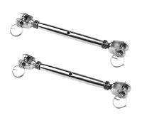 SHINEOFI 2 pièces Tendeur Câble Inox à Mâchoires Fermées Lot de Ridoir Robuste Acier Inoxydable Résistant Corrosion pour Câbles Tension et Industriel