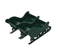 SHINEOFI 2 Pièces Traîneaux Plastique Vert pour Présentoirs de Noël Centre de Table Festif et Décoration de Bureau sous Arbre de Noël