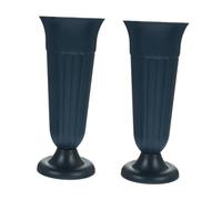 SHINEOFI 2 pièces Vase Funéraire Lot de Pots Hauts pour Fleurs Extérieures Décoration Stable pour Cimetière et Mémorial