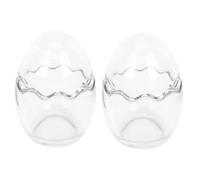 SHINEOFI 2 pièces Verres à Pudding Verre Coupes Œufs Coque Résistantes Chaleur pour Cuisson et Dessert Maison Moules Dariole Polyvalents pour Crèmes Légères et Glaces