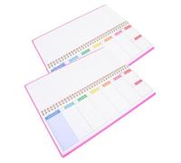 SHINEOFI 2 Pièces Weekly Planner Cute Compact Desk Organizer With Tear Off Pages For Goal Tracking And Appointment Scheduling Office Supplies