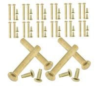 SHINEOFI 20 Ensembles Folding Fan Repair Hardware Rivet Nail And Nut Kit Polished Shaft Replacement For Handmade Bamboo Paper Fans Folding Replacement Hinge Accessory