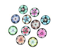 SHINEOFI 20 pièces Autocollants Créatifs Fleurs Rondes pour Bijoux DIY Patchs Verre Colorés Accessoires Artisanaux pour Décoration Fenêtres et Créations Personnalisées