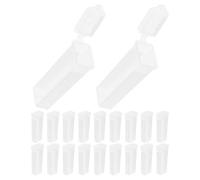 SHINEOFI 20 Pièces Boîte de Rangement pour Lames de Microscope, 5 | Plastique, Séparateurs Renforcés et Couvercle, Archivage Méthodique, Compatible Lames Histologiques