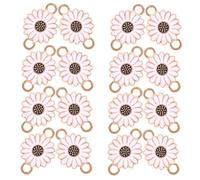 SHINEOFI 20 Pièces Breloques De Connexion Pendentif Suspendu Forme De Marguerite Breloques Pour Création De Bijoux Connecteurs Pour Bijoux à Maillons