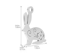 SHINEOFI 20 pièces Breloques Lapin Acier Inoxydable Pendentifs DIY Résistants et Accessoires Décoratifs pour Bijoux et Artisanat