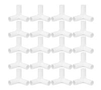 SHINEOFI 20 Pièces Connecteur Plastique Blanc 3 Voies pour Optimisation D'espace et Ajustement Précis Compatible Tringles Porte-vêtements et Étagères à Chaussures pour Chambres et Entrées