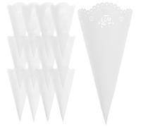 SHINEOFI 20 Pièces Cornets Papier Transparent Faciles à Plier et Personnaliser pour Confettis Creux pour Décoration Mariage et Célébrations