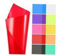 SHINEOFI 20 Pièces Filtre de Gel pour Éclairage Transparentes Pet pour Photographie Décoration et Événements Rouges Jaunes Verts Orange Roses Noirs et Transparente