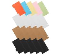 SHINEOFI 20 pièces Intercalaires Indexés Onglets Papier Colorés et Kraft Séparateurs Perforés pour Classeurs et Fournitures de Bureau Pratiques