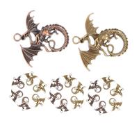 SHINEOFI 20 pièces Lot de Pendentifs Dragon Alliage Vintage Charms Légers et Durables pour Création de Bijoux DIY Colliers et Bracelets Accessoires Inoxydables pour Femmes